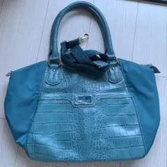 モーダ プリンチペ　牛皮 クロコダイル風 2way ショルダーバッグ