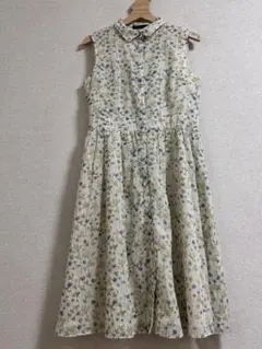 アースミュージックアンドエコロジー　リバティ　花柄ノースリーブワンピース