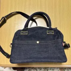 デニム地ショルダーバッグ　2wayデニムバッグ