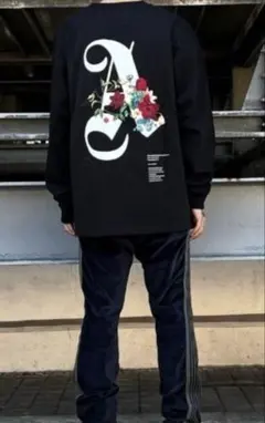 ナンバーナイン ハンドペイント ポケット ロンT ブラック XL 新品未 