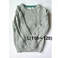 110～120・L・グローバルワーク・ニット・グレー