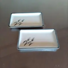 会津本郷焼　酔月窯　 陶器皿 2枚セット