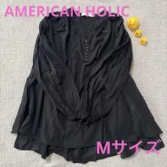 【中古】AMERICAN HOLIC/長袖/チュニック/ブラック /Mサイズのサムネイル