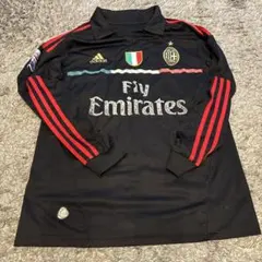 ヴィンテージユニフォームミラン長袖選手用バッジョサイン入り新品タグ付き ACミラン/09-10/H #3 マルディーニ 選手用 紙タグ付 長袖 - USED