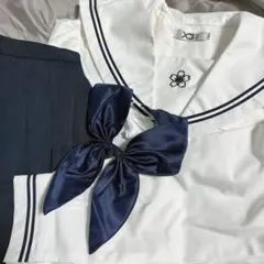 セーラー服 長袖 ネイビー ホワイト 上下