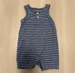 baby GAP ボーダー　ロンパース ブルー　6-12months 70cm