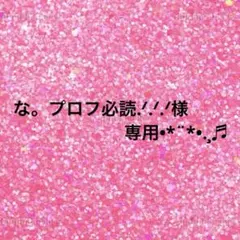 な。プロフ必読.ᐟ‪.ᐟ‪.ᐟ‪様専用•*¨*•.¸♬︎
