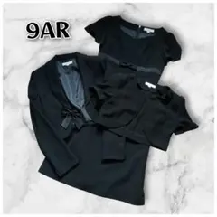 冠婚葬祭　喪服　ワンピース ジャケット　9号　ブラックフォーマル　リボン