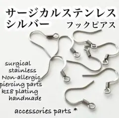 フックピアス サージカルステンレス シルバー