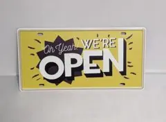 K313 アメリカン雑貨 ブリキ看板 Come in Were OPEN 開店