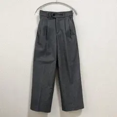 GU（ジーユー）ヘリンボーンタックワイドパンツ