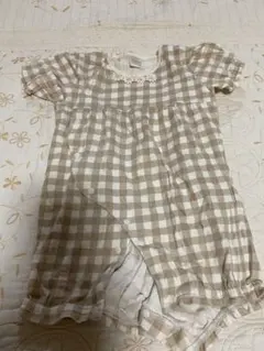 tete a tete チェック柄ロンパース 80cm