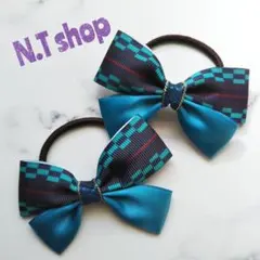 訳アリ【おばあちゃん工房】和柄リボンヘアゴム ハンドメイド♡