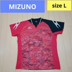 MIZUNO ミズノ　半袖 プラクティスシャツ　Lサイズ　レッド×ブラック