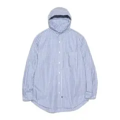 ノースフェイスパープルレーベル マウンテン・ストライプド・フーデッド・シャツ