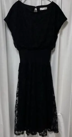 総レース　黒　ワンピース  ドレス