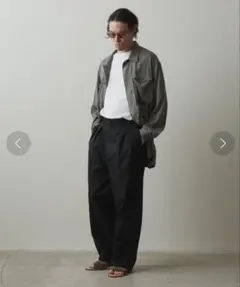 Steven Alan ライトホップサック インツープリーツ ドレストラウザーズ