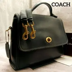 美品✨ オールドコーチ 2way ショルダーバッグ ブラック 斜め掛け 342