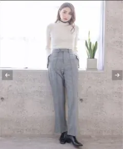 ビジネスやデートに■試着のみ■ツイードセミフレアパンツＷ63