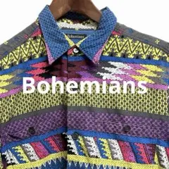 ボヘミアンズ Bohemians 総柄 ワークシャツ L 日本製 レーヨン混のサムネイル