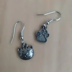 ピアス　ハンドメイド　猫