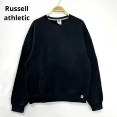 Russellラッセルアスレチック 無地 スウェット トレーナー ブラックS77