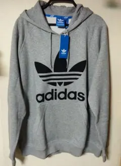 新品未使用 adidasオリジナル グレーパーカー フード付き4XO タグ付き