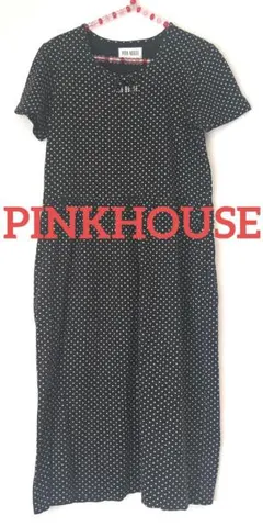 ピンクハウス PINK HOUSE♡ドット柄ロングワンピース♡綿100%日本製