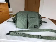 美品　ポーター　タンカー　ウエスト　ポーチ　ボディー　バッグ　カーキ　旅行　緑