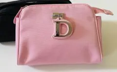 新品 Dior Beauty ピンクポーチ Dロゴ付き