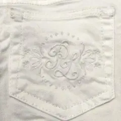 Polo Ralph Lauren ホワイト 刺繍 クロプトパンツ　ガールズのサムネイル