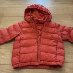 赤いフード付きダウンコート 100 ユニクロ　UNIQLO