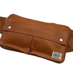 美品◎ PORTER ポーター ウエストバッグ ボディバッグ ブラウン吉田カバン
