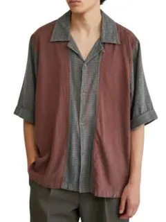 ACNE 開襟 open collar シャツ 切り返し ドッキングのサムネイル