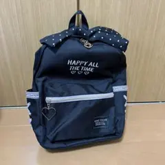 ドット柄リボン付きリュック