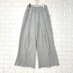 ジーナシス/F/グレー/スウェット/ワイドパンツ/センターシーム/カジュアル