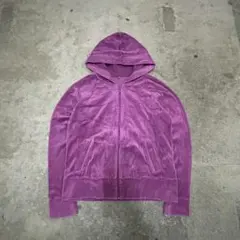 00s old uniqlo zip hoodie ジップパーカー ベロア 紫