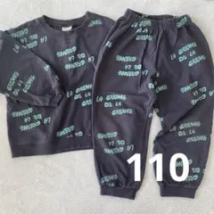 韓国子供服　プリントスウェット　セットアップ