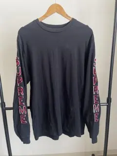 SUPREME 袖ロゴ 長袖カットソー ブラックのサムネイル