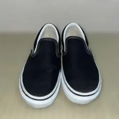VANS 黒 スリッポン スニーカー ローカットスニーカー 24cm