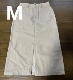 GU　デニムスリット　ロングスカート 　タイトスカート　M