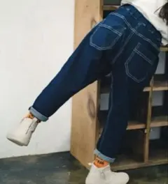ガーデナーテーパードデニムパンツ　130cm