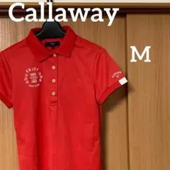 Callaway キャロウェイ　ゴルフ　ポロシャツ　レディース　M 赤のサムネイル