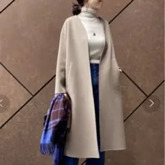 a【スピックアンドスパン】ウールコート/カシミア混 上質 白 きれいめ 人気 2025年最新】Spick and Span レディース ロングコートの人気アイテム