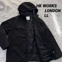 HK WORKS LONDON 中綿フーデッドコート LL 黒