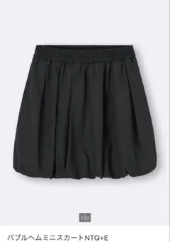 【新品未使用】GU バブルヘムミニスカート BLACK/L