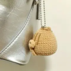 ハンドメイド あみぐるみキーホルダー 置物 茶トラ猫