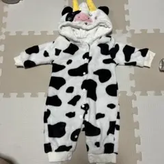 牛柄 ロンパース 着ぐるみ 70