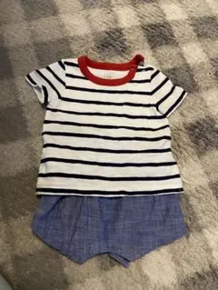 baby GAP ストライプロンパース 0-3ヶ月