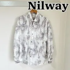 Nilway ニルウェイ　アソート総柄トロミジョーゼットオーバーサイズ長袖シャツのサムネイル